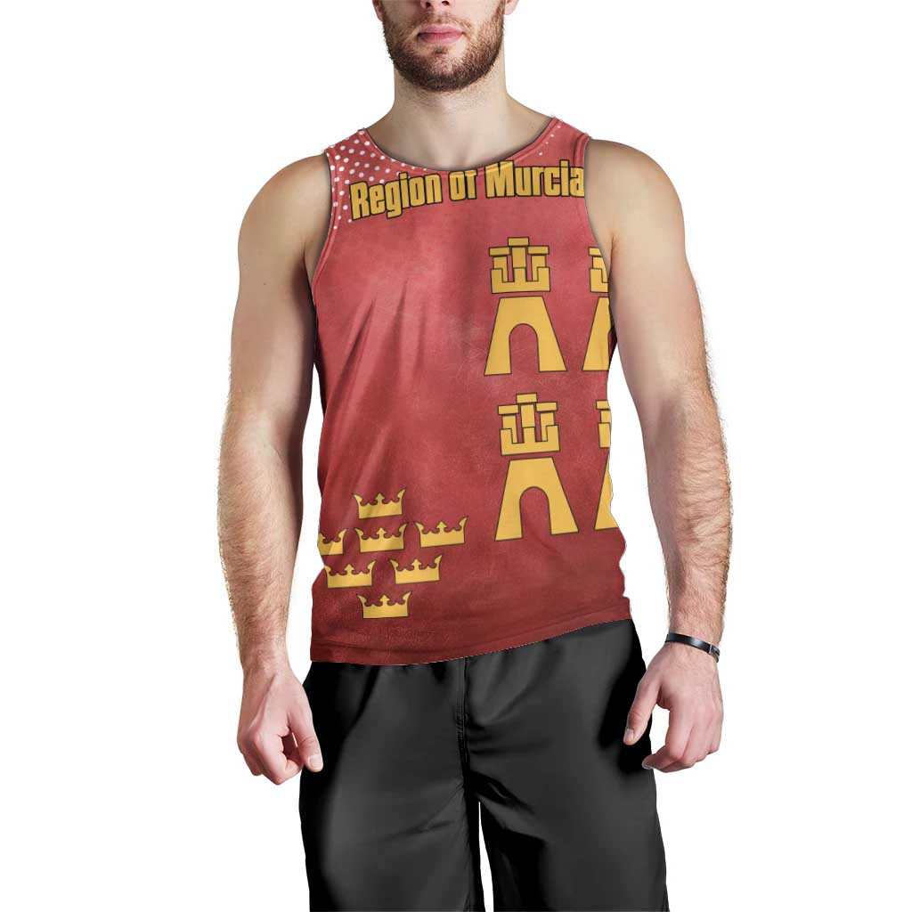 Region of Murcia Flag Men Tank Top Autonomous Community of Spain - Wonder Print Shop