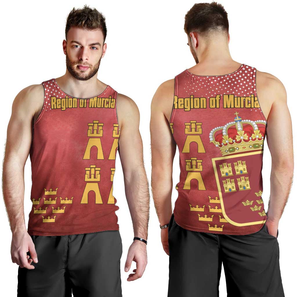 Region of Murcia Flag Men Tank Top Autonomous Community of Spain - Wonder Print Shop