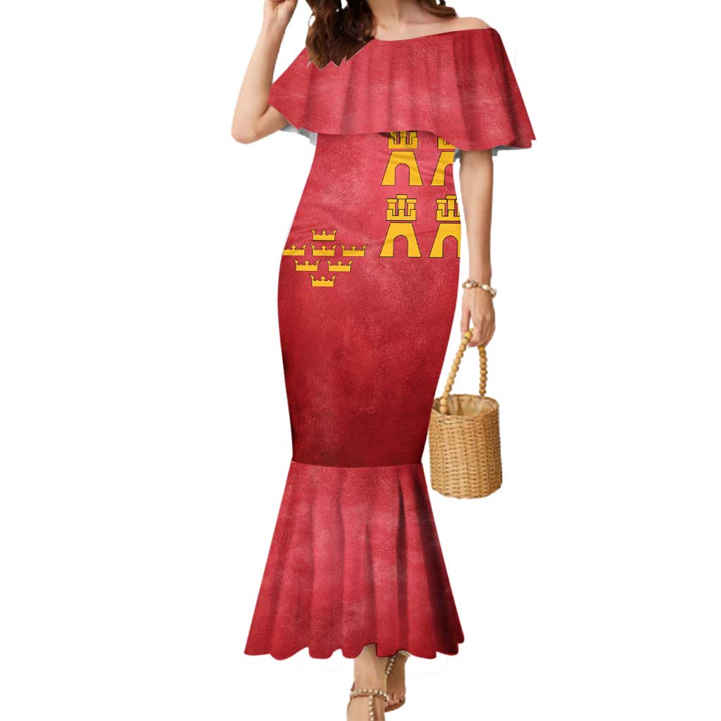 Region of Murcia Flag Mermaid Dress Autonomous Community of Spain - Wonder Print Shop