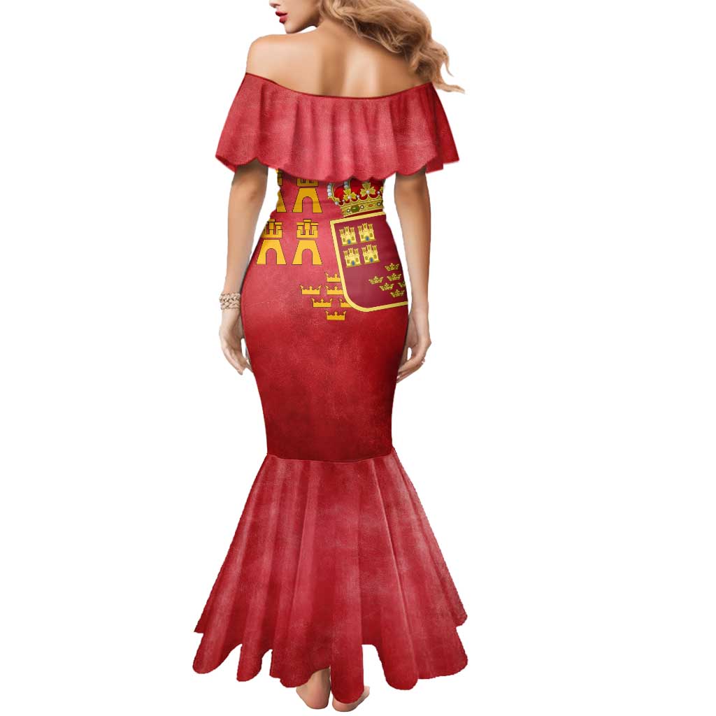 Region of Murcia Flag Mermaid Dress Autonomous Community of Spain - Wonder Print Shop