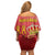 Region of Murcia Flag Off Shoulder Short Dress Autonomous Community of Spain - Wonder Print Shop