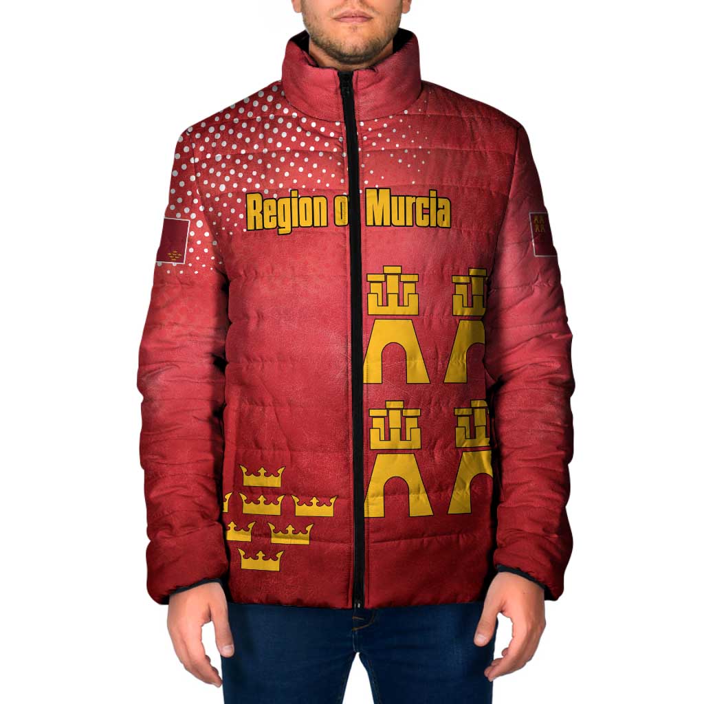 Region of Murcia Flag Padded Jacket Autonomous Community of Spain - Wonder Print Shop