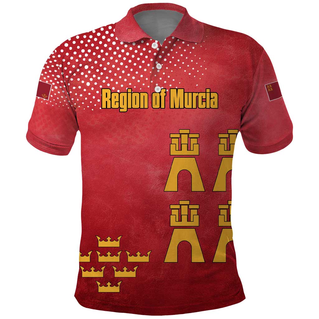 Region of Murcia Flag Polo Shirt Autonomous Community of Spain - Wonder Print Shop