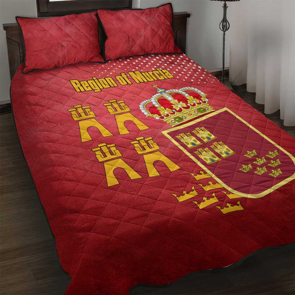 Region of Murcia Flag Quilt Bed Set Autonomous Community of Spain - Wonder Print Shop