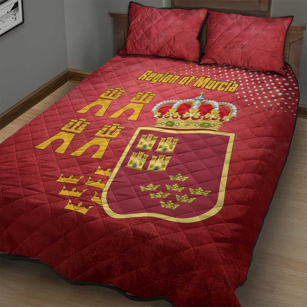 Region of Murcia Flag Quilt Bed Set Autonomous Community of Spain - Wonder Print Shop