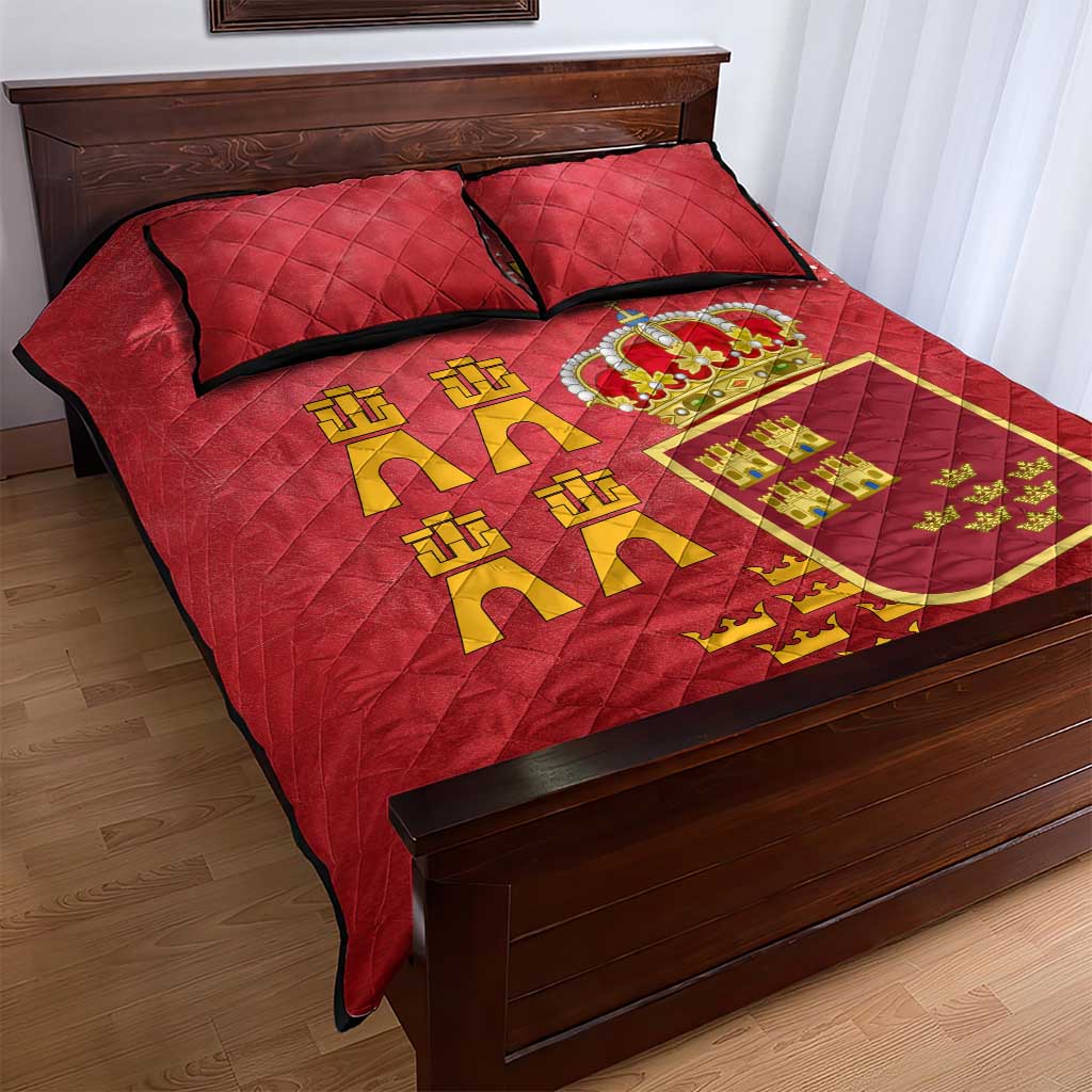 Region of Murcia Flag Quilt Bed Set Autonomous Community of Spain - Wonder Print Shop