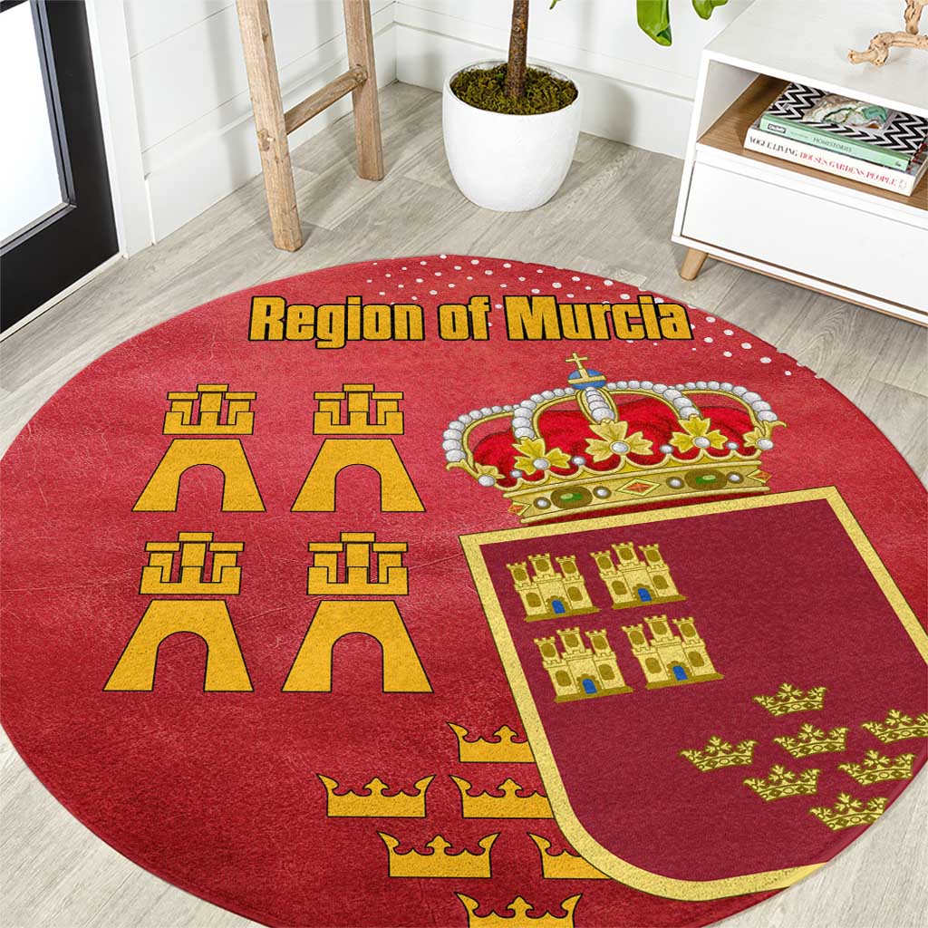 Region of Murcia Flag Round Carpet Autonomous Community of Spain - Wonder Print Shop