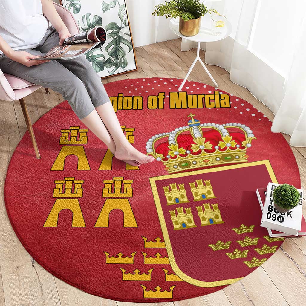 Region of Murcia Flag Round Carpet Autonomous Community of Spain - Wonder Print Shop