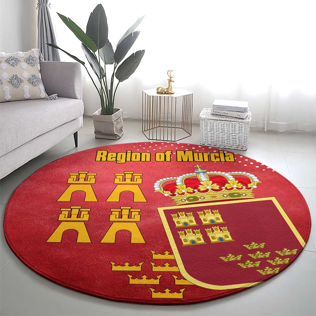 Region of Murcia Flag Round Carpet Autonomous Community of Spain - Wonder Print Shop
