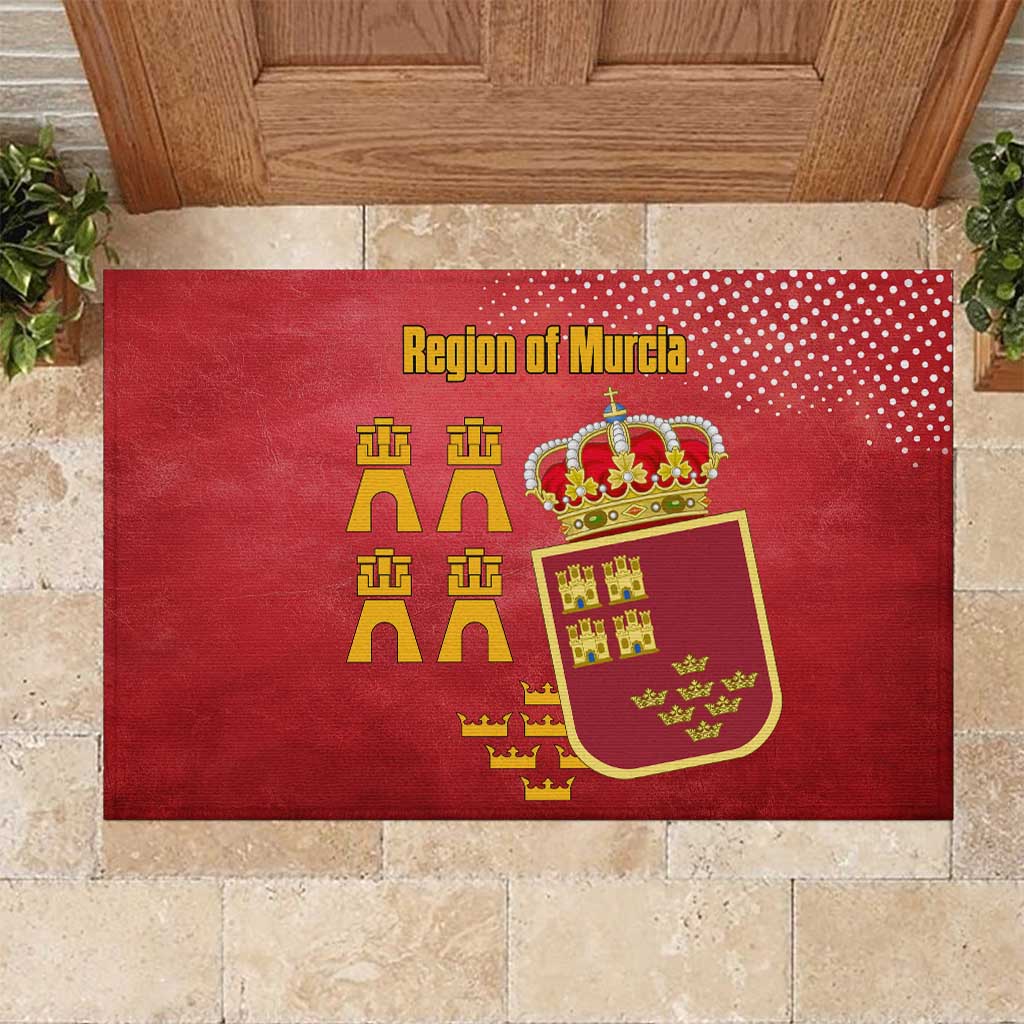 Region of Murcia Flag Rubber Doormat Autonomous Community of Spain - Wonder Print Shop