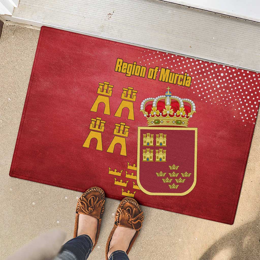 Region of Murcia Flag Rubber Doormat Autonomous Community of Spain - Wonder Print Shop