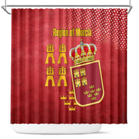 Region of Murcia Flag Shower Curtain Autonomous Community of Spain - Wonder Print Shop