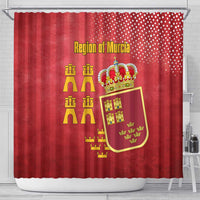 Region of Murcia Flag Shower Curtain Autonomous Community of Spain - Wonder Print Shop