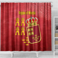 Region of Murcia Flag Shower Curtain Autonomous Community of Spain - Wonder Print Shop