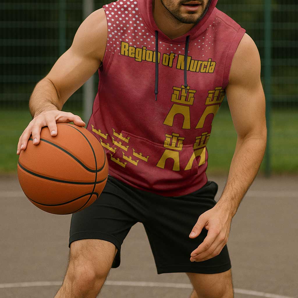 Region of Murcia Flag Sleeveless Hoodie Autonomous Community of Spain - Wonder Print Shop