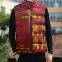 Region of Murcia Flag Sleeveless Puffer Jacket Autonomous Community of Spain - Wonder Print Shop