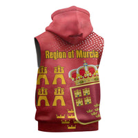 Region of Murcia Flag Sleeveless Zip Hoodie Autonomous Community of Spain - Wonder Print Shop
