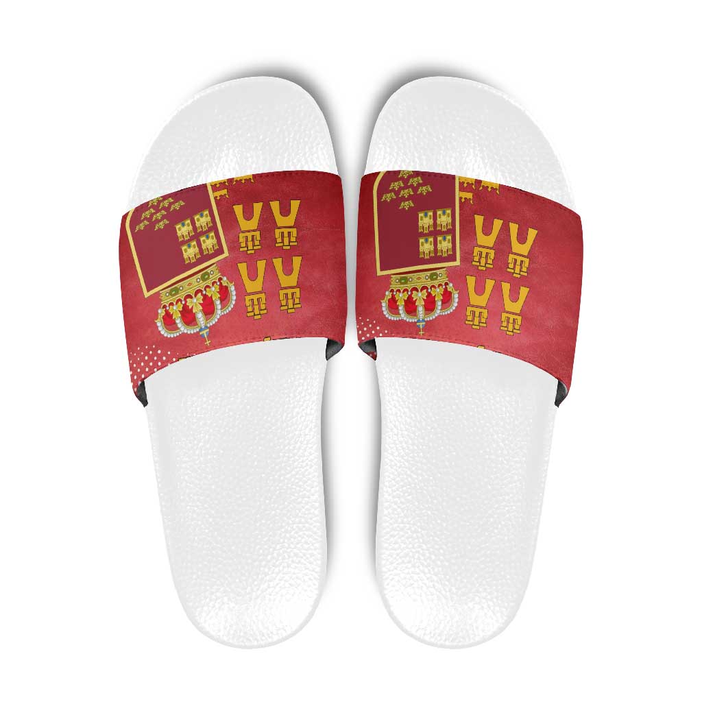Region of Murcia Flag Slide Sandals Autonomous Community of Spain - Wonder Print Shop