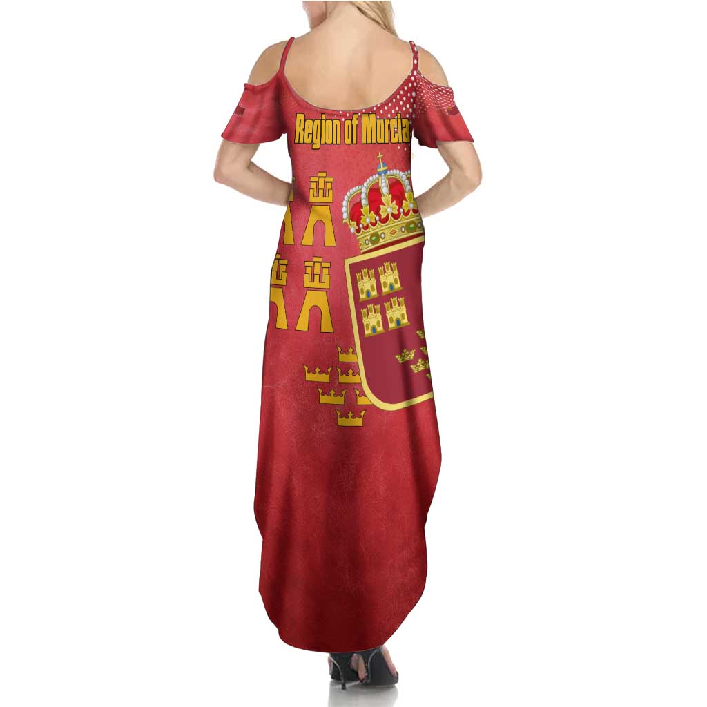 Region of Murcia Flag Summer Maxi Dress Autonomous Community of Spain - Wonder Print Shop