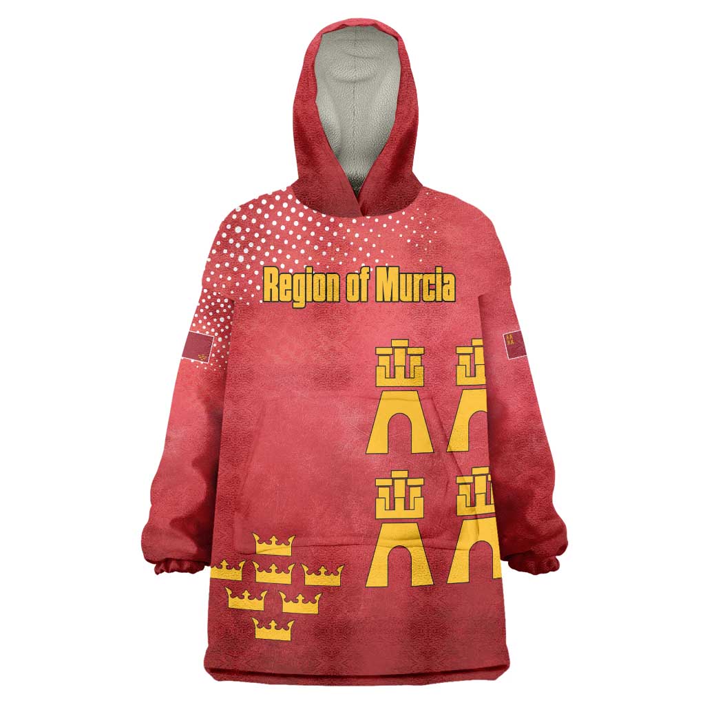 Region of Murcia Flag Wearable Blanket Hoodie Autonomous Community of Spain - Wonder Print Shop