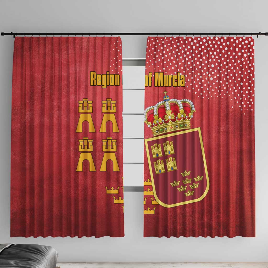 Region of Murcia Flag Window Curtain Autonomous Community of Spain - Wonder Print Shop