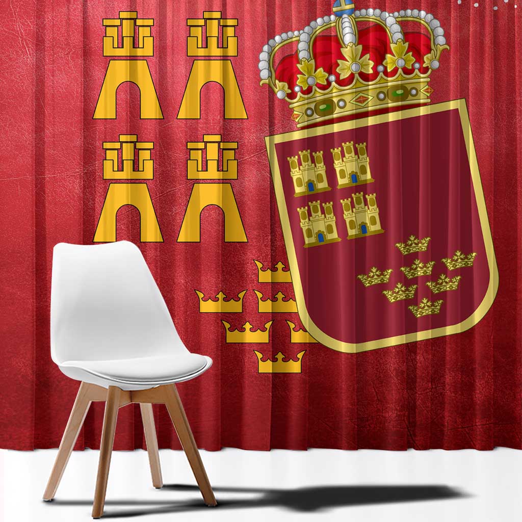 Region of Murcia Flag Window Curtain Autonomous Community of Spain - Wonder Print Shop