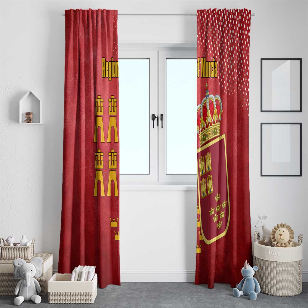 Region of Murcia Flag Window Curtain Autonomous Community of Spain - Wonder Print Shop