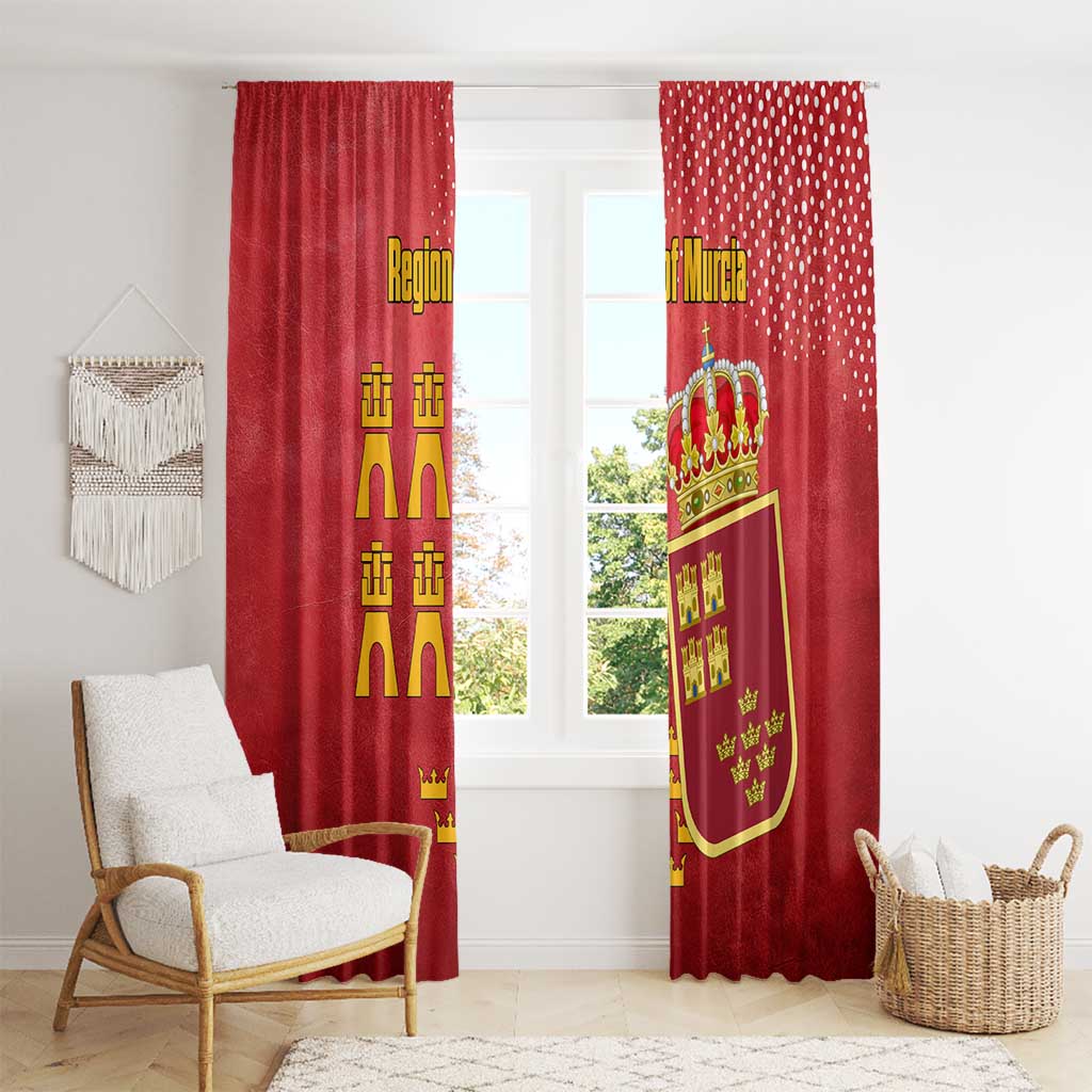 Region of Murcia Flag Window Curtain Autonomous Community of Spain - Wonder Print Shop