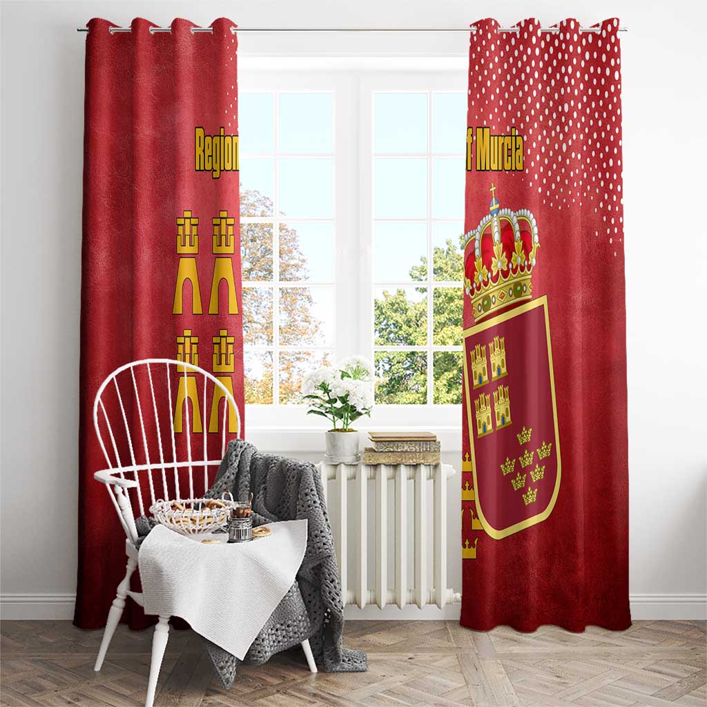 Region of Murcia Flag Window Curtain Autonomous Community of Spain - Wonder Print Shop