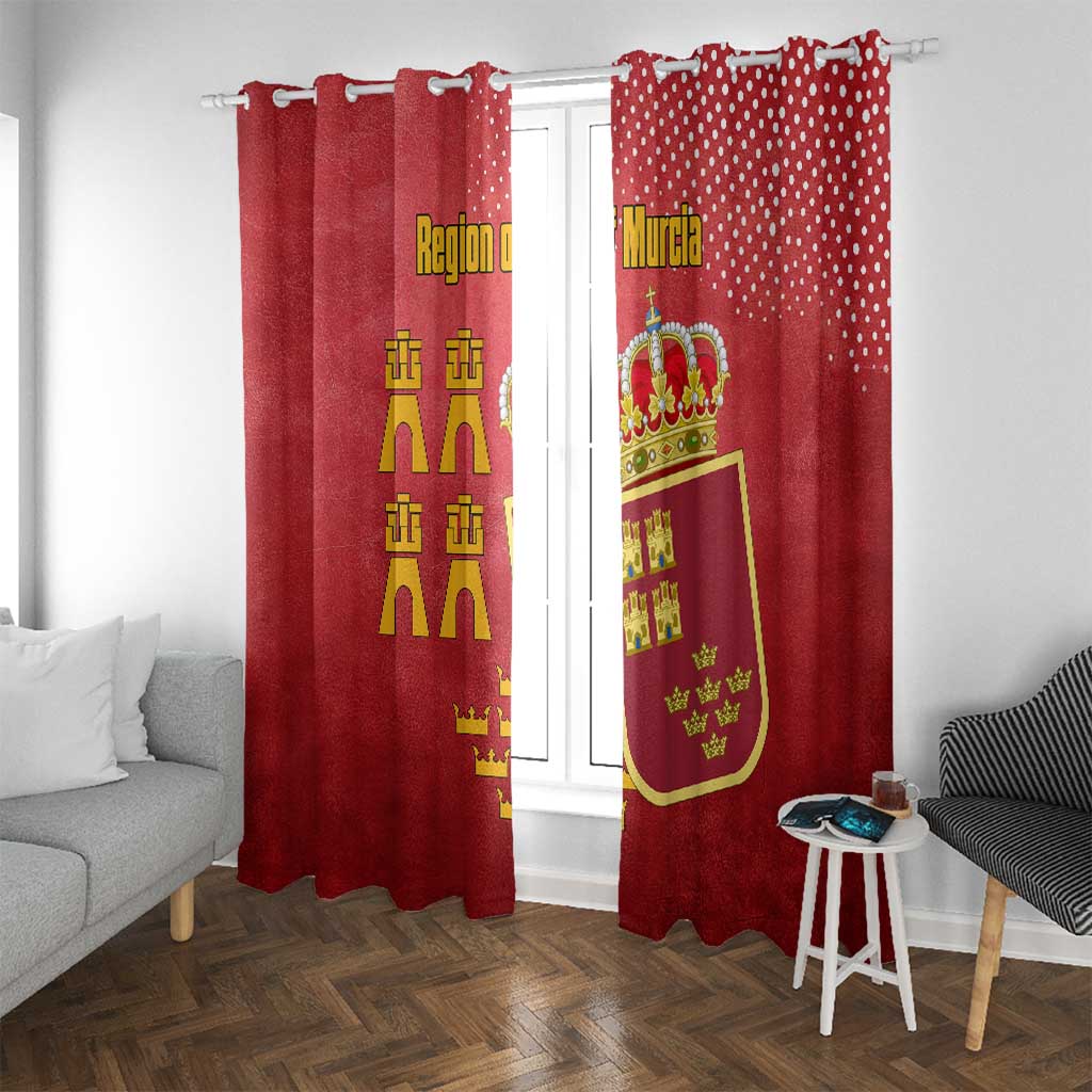 Region of Murcia Flag Window Curtain Autonomous Community of Spain - Wonder Print Shop