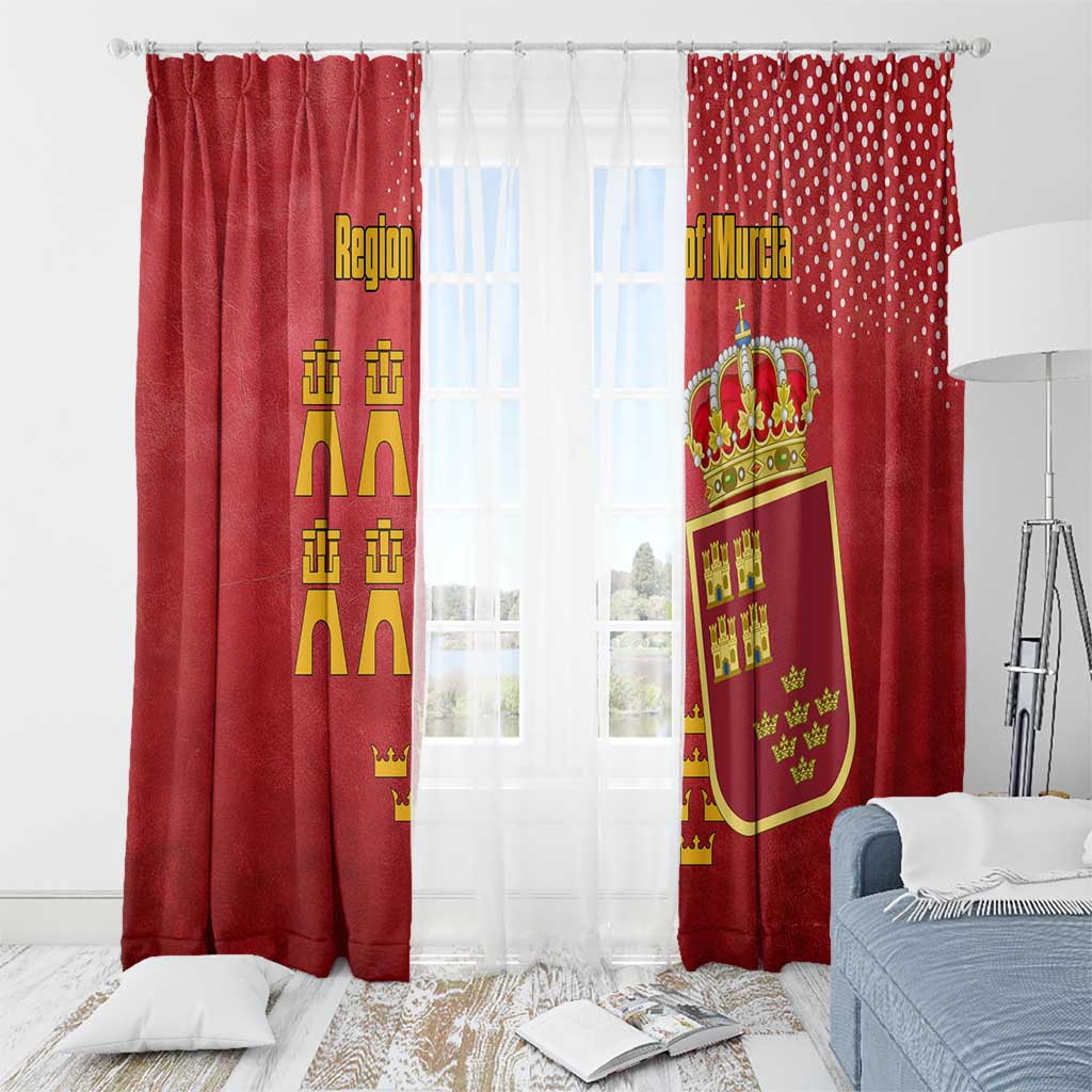 Region of Murcia Flag Window Curtain Autonomous Community of Spain - Wonder Print Shop