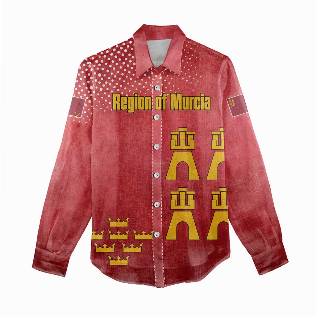 Region of Murcia Flag Women Casual Shirt Autonomous Community of Spain - Wonder Print Shop