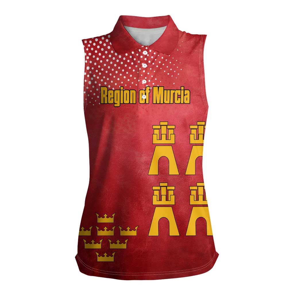 Region of Murcia Flag Women Sleeveless Polo Shirt Autonomous Community of Spain - Wonder Print Shop