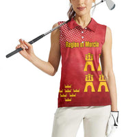 Region of Murcia Flag Women Sleeveless Polo Shirt Autonomous Community of Spain - Wonder Print Shop