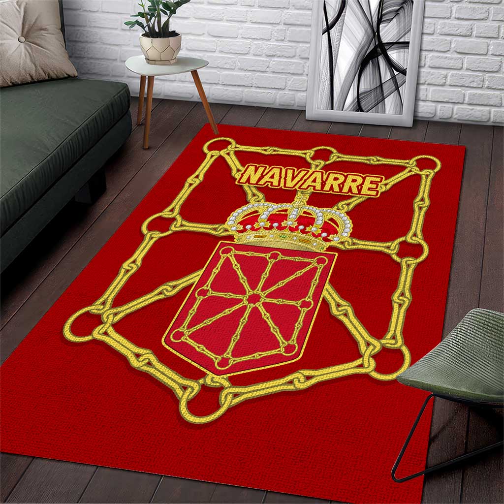 Navarre Flag Area Rug Autonomous Community of Spain - Wonder Print Shop