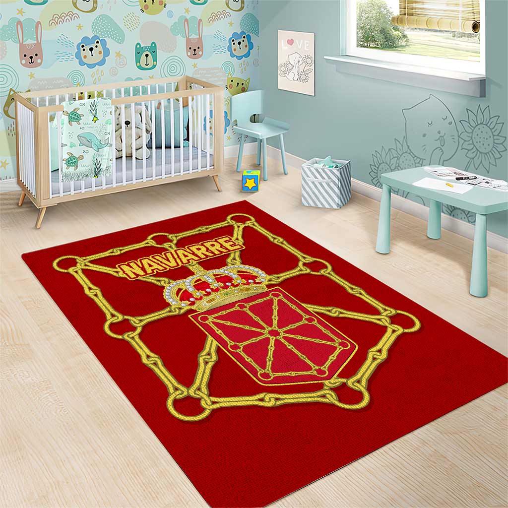Navarre Flag Area Rug Autonomous Community of Spain - Wonder Print Shop