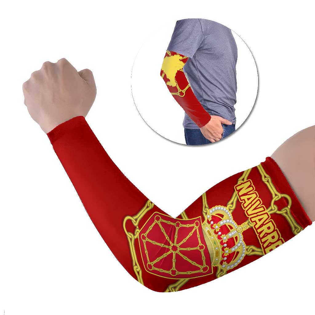 Navarre Flag Arm Sleeves Autonomous Community of Spain - Wonder Print Shop