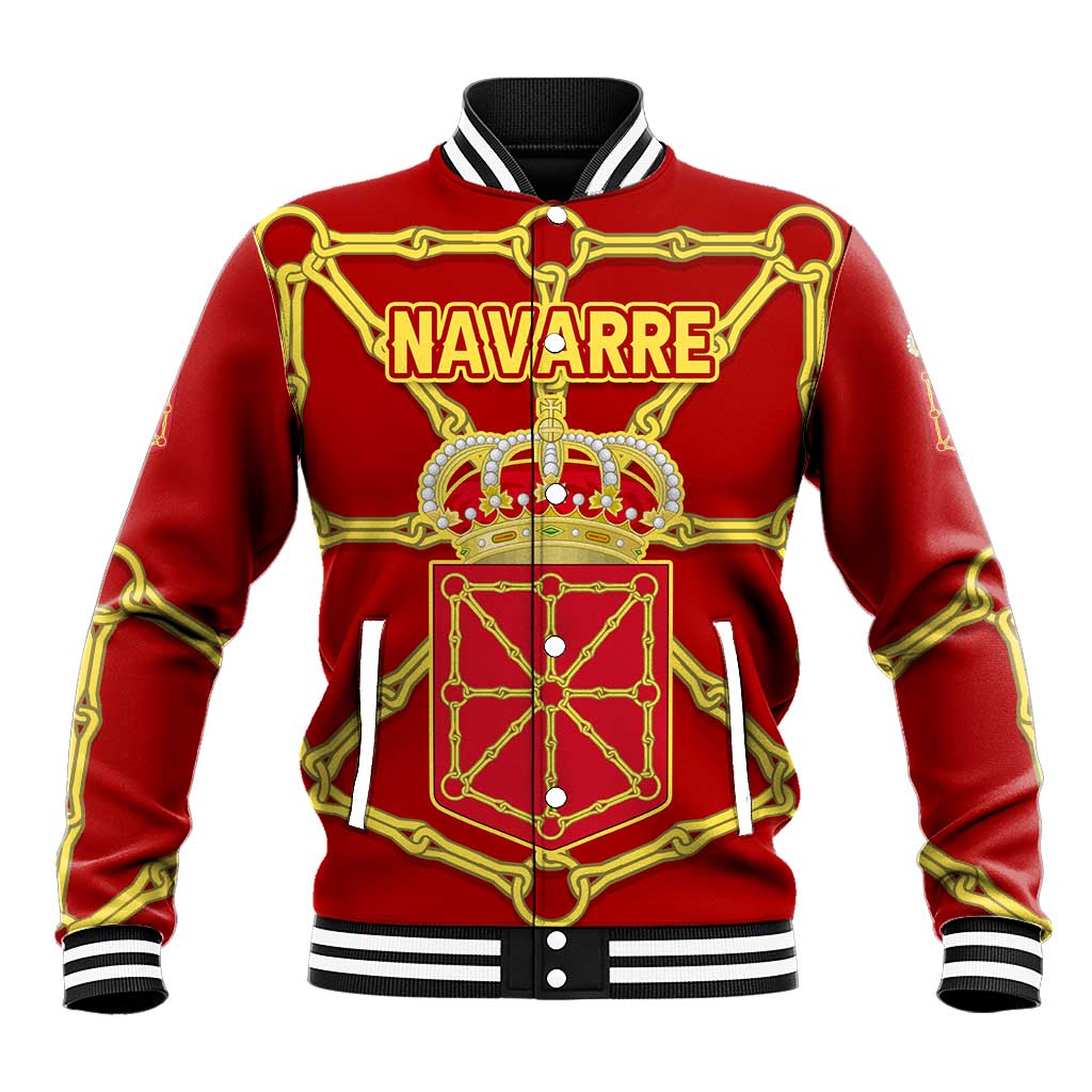 Navarre Flag Baseball Jacket Autonomous Community of Spain - Wonder Print Shop