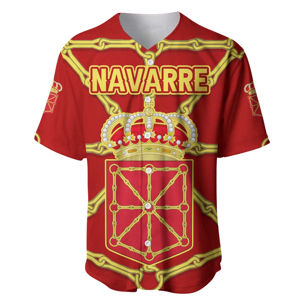 Navarre Flag Baseball Jersey Autonomous Community of Spain - Wonder Print Shop