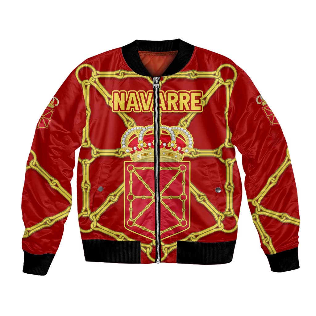 Navarre Flag Bomber Jacket Autonomous Community of Spain - Wonder Print Shop