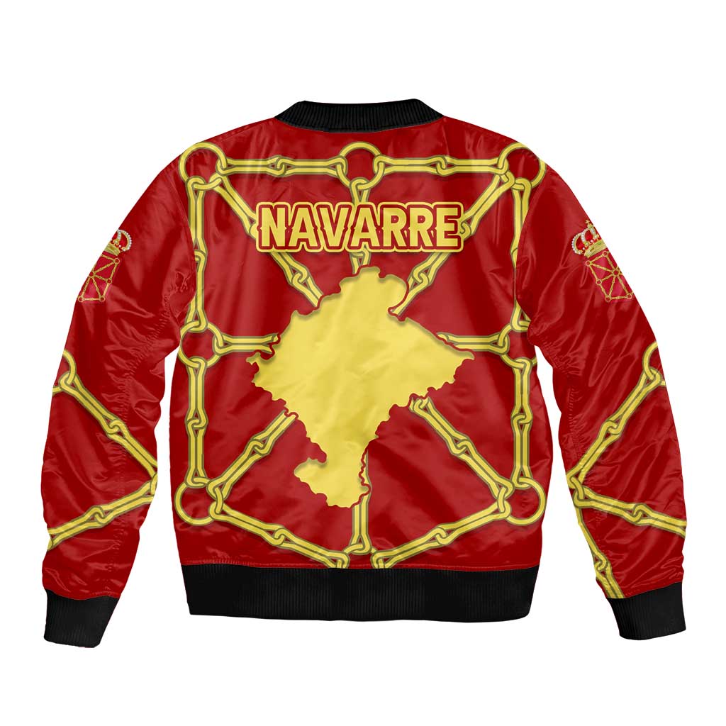 Navarre Flag Bomber Jacket Autonomous Community of Spain - Wonder Print Shop