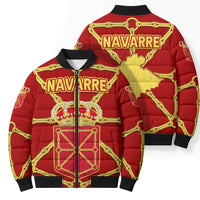 Navarre Flag Bomber Puffer Jacket Autonomous Community of Spain - Wonder Print Shop