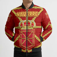 Navarre Flag Bomber Puffer Jacket Autonomous Community of Spain - Wonder Print Shop