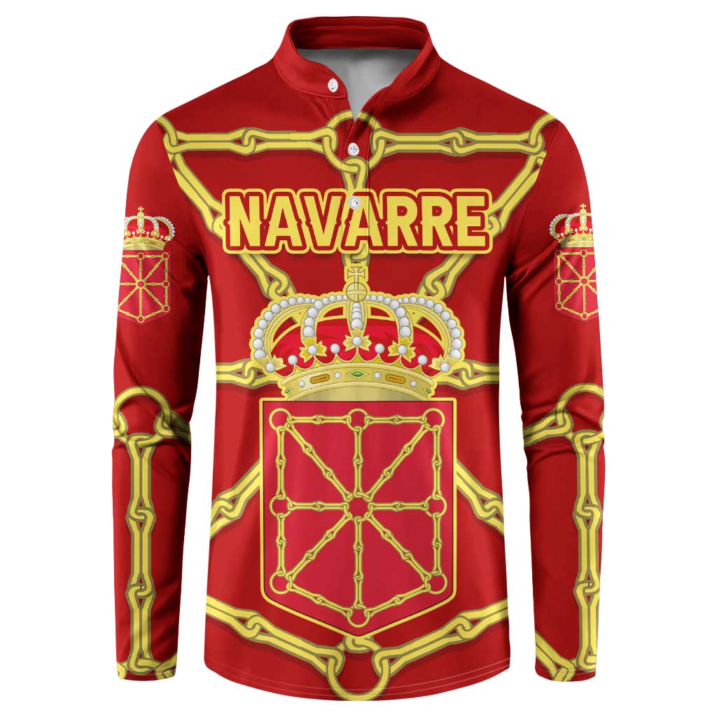 Navarre Flag Button Sweatshirt Autonomous Community of Spain - Wonder Print Shop