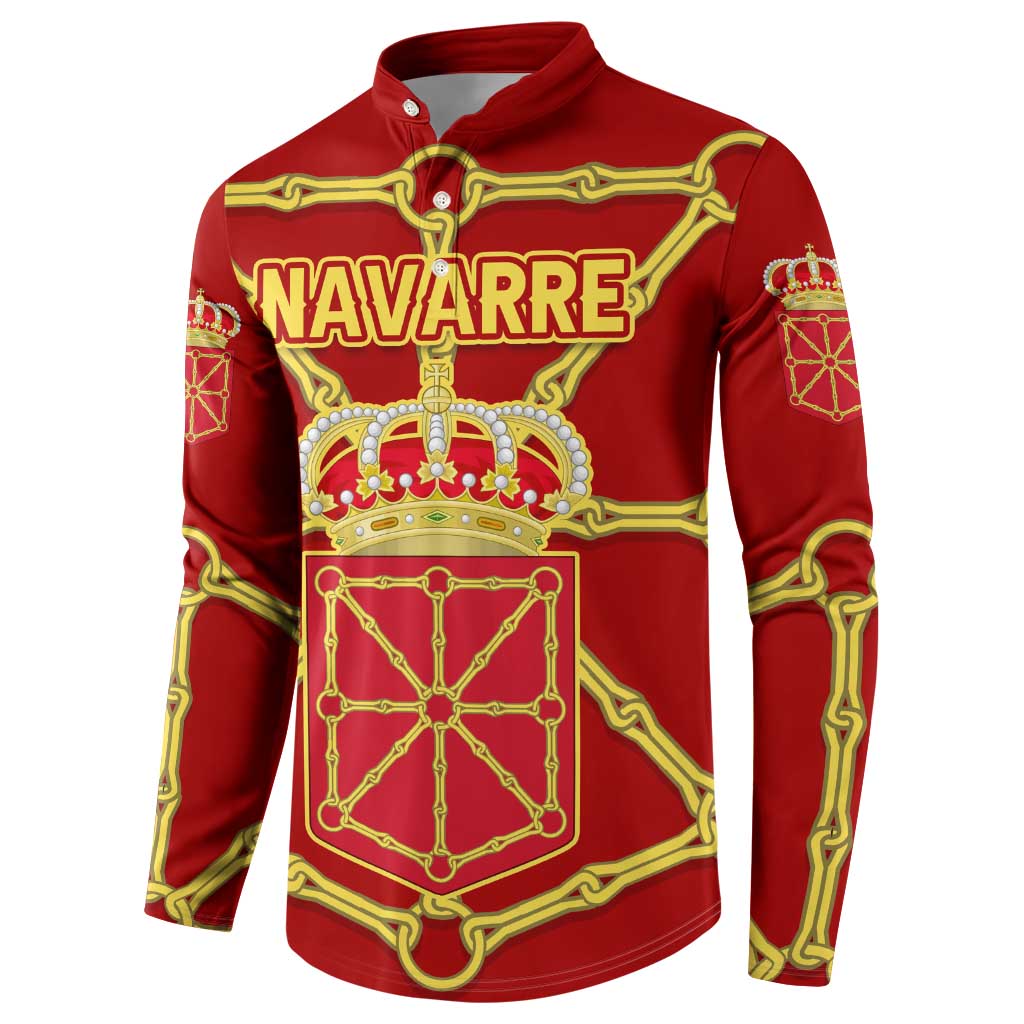 Navarre Flag Button Sweatshirt Autonomous Community of Spain - Wonder Print Shop