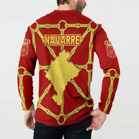 Navarre Flag Button Sweatshirt Autonomous Community of Spain - Wonder Print Shop