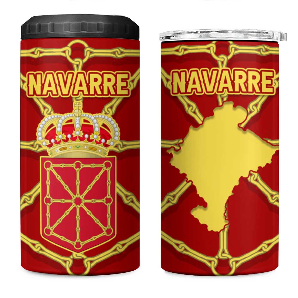 Navarre Flag 4 in 1 Can Cooler Tumbler Autonomous Community of Spain - Wonder Print Shop
