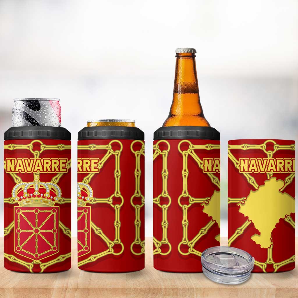 Navarre Flag 4 in 1 Can Cooler Tumbler Autonomous Community of Spain - Wonder Print Shop