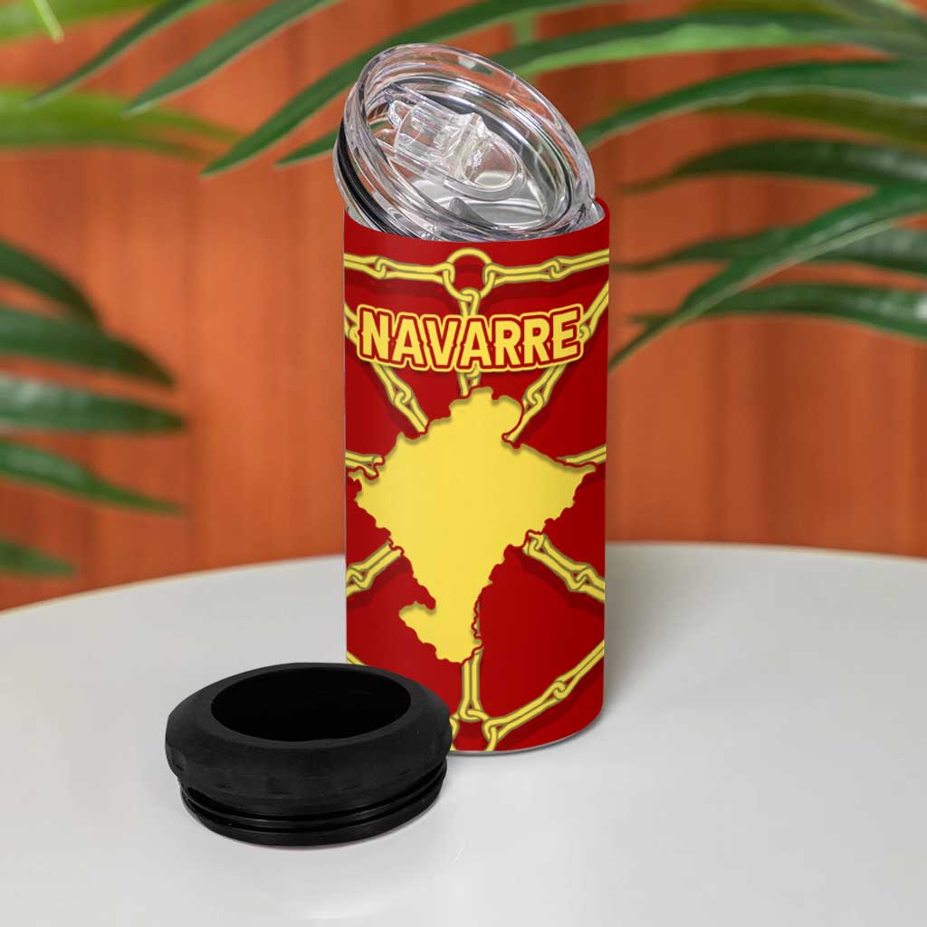 Navarre Flag 4 in 1 Can Cooler Tumbler Autonomous Community of Spain - Wonder Print Shop