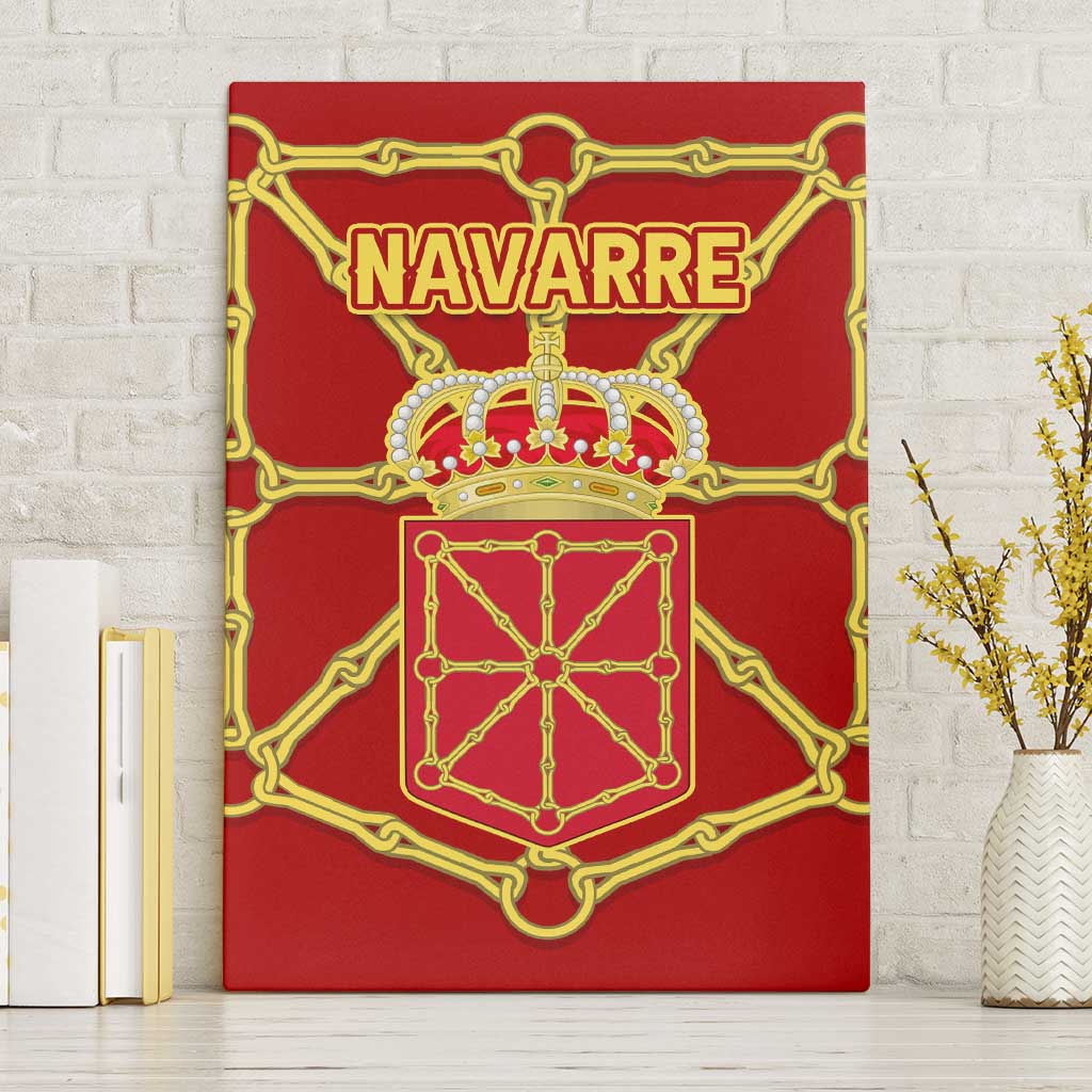 Navarre Flag Canvas Wall Art Autonomous Community of Spain - Wonder Print Shop
